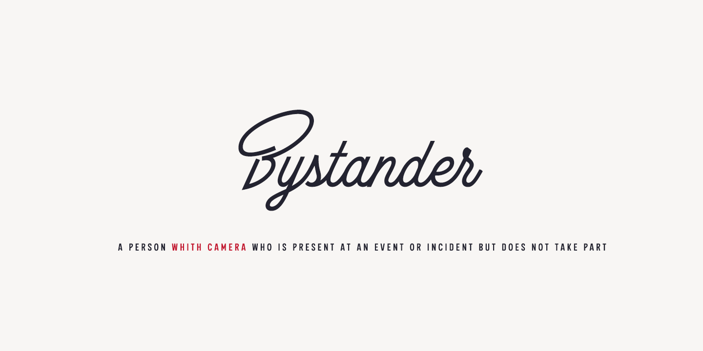 Пример шрифта The Bystander Collection Sans Medium